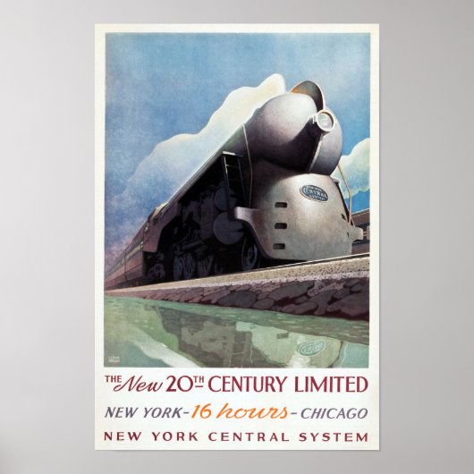Klassieke Art Deco Treinreizen, 1938 Poster (Voorkant)