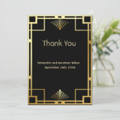 Klassieke Art Deco vintage dankkaart Kaart (Staand voorkant)