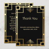 Klassieke Art Deco vintage dankkaart Kaart (Voorkant / Achterkant)