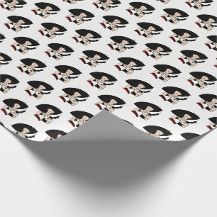 Klassieke Art Deco vrouw draagt hoed handschoenen Cadeaupapier
