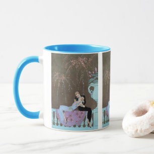 Klassieke Art Deco Vuurwerk Le Feu, George Barbier Mok