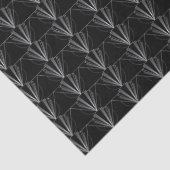 Klassieke Art Deco Zwart-Wit Geometrisch  Tissuepapier (Detail)