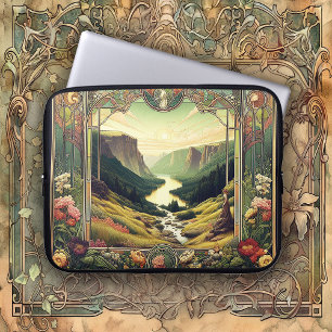 Klassieke Art Nouvea-landschapskunst Laptop Sleeve
