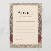 Klassieke Art Nouveau Antieke Bloemige Salie Trouw Advieskaart (Voorkant)