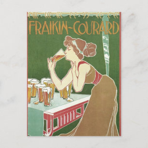 Klassieke Art Nouveau Brasserie Fraikin-Courard Bi Briefkaart