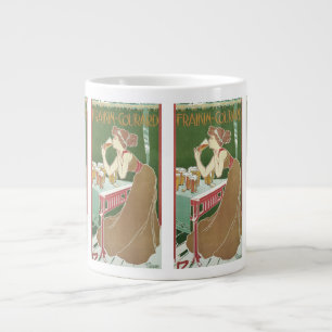 Klassieke Art Nouveau Brasserie Fraikin-Courard Bi Grote Koffiekop