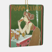 Klassieke Art Nouveau Brasserie Fraikin-Courard Bi Keramisch Ornament (Rechts)