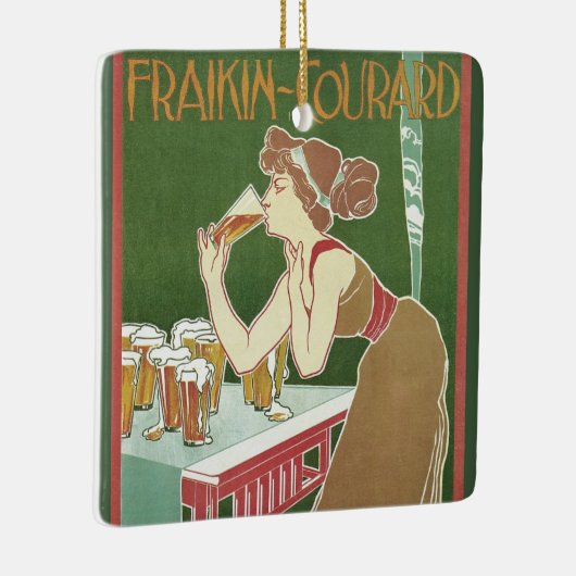 Klassieke Art Nouveau Brasserie Fraikin-Courard Bi Keramisch Ornament (Rechts)