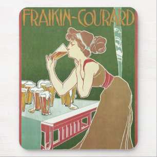 Klassieke Art Nouveau Brasserie Fraikin-Courard Bi Muismat