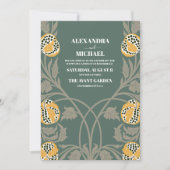 Klassieke Art Nouveau bruiloft Kaart (Voorkant)