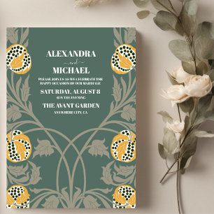 Klassieke Art Nouveau bruiloft Kaart