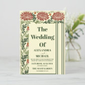 Klassieke Art Nouveau bruiloft Kaart (Staand voorkant)