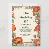 Klassieke Art Nouveau bruiloft Kaart (Voorkant)