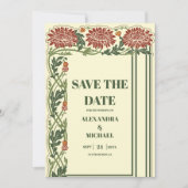 Klassieke Art Nouveau bruiloft Save The Date (Voorkant)