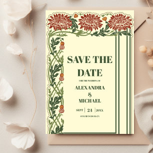 Klassieke Art Nouveau bruiloft Save The Date
