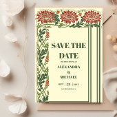 Klassieke Art Nouveau bruiloft Save The Date