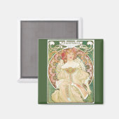 Klassieke Art Nouveau, Champenois door Alphonse Mu Magneet (Voorkant / Achterkant)