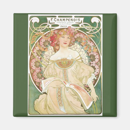Klassieke Art Nouveau, Champenois door Alphonse Mu Magneet (Voorkant)