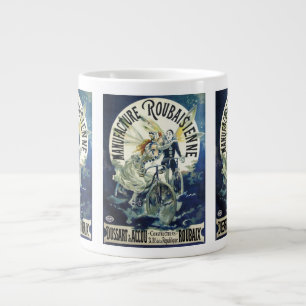 Klassieke Art Nouveau feeën, Fiets Pierrot Maan Grote Koffiekop