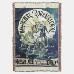 Klassieke Art Nouveau feeën, Fietsende Pierrot Maa Deken