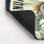 Klassieke Art Nouveau feeën, fietspierrot maan Muismat (Hoek)