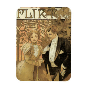 Klassieke Art Nouveau Flirt Biscuits, Alphonse Muc Magneet