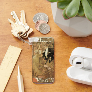 Klassieke Art Nouveau Flirt Biscuits, Alphonse Muc Sleutelhanger