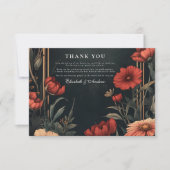 Klassieke Art Nouveau Floral Wedding Bedankkaart (Voorkant)