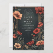 Klassieke Art Nouveau Floral Wedding Save The Date (Voorkant)
