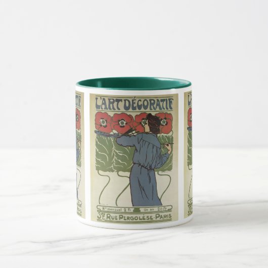 Klassieke Art Nouveau, Kunstenaar Schildert Klapro Mok (Midden)