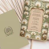 Klassieke Art Nouveau Lily bruiloft uitnodiging