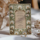 Klassieke Art Nouveau Lily bruiloft uitnodiging