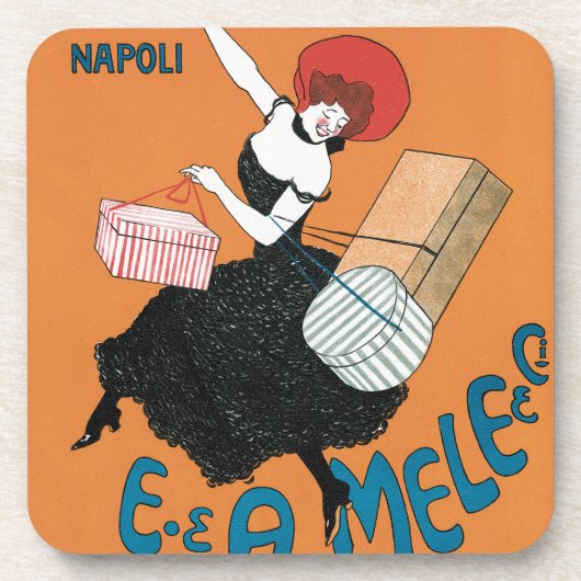 Klassieke Art Nouveau Magazzini Italiani door Capi Bier Onderzetter (Voorkant)