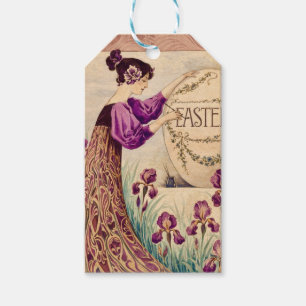 Klassieke Art Nouveau Pasenposter – Belle Époque Cadeaulabel
