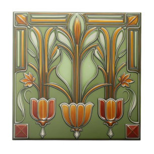 Klassieke Art nouveau Reproductie Tegeltje