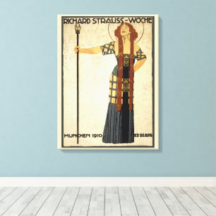 Klassieke Art Nouveau Richard Strauss-Woche, Münch Canvas Afdruk