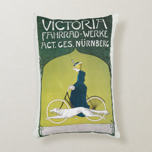 Klassieke Art Nouveau, Victoria Fahrrad Werke, Reh Accent Kussen