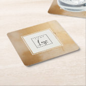 Klassieke Artistieke Beige Gold Oil Paint Texture  Kartonnen Onderzetters (Schuin)