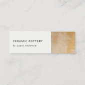 Klassieke Artistieke Beige Gold Oil Paint Textuur Mini Visitekaartje (Voorkant)