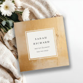 Klassieke Artistieke Beige Gold Oil Paint Textuur Vierkante Visitekaartje