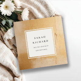 Klassieke Artistieke Beige Gold Oil Paint Textuur Vierkante Visitekaartje