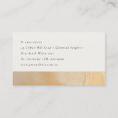 Klassieke Artistieke Beige Gold Oil Paint Textuur Visitekaartje (Achterkant)