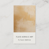 Klassieke Artistieke Beige Gold Oil Paint Textuur Visitekaartje (Voorkant)