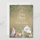 Klassieke Assepoester Sprookjesboek Baby Shower Kaart (Voorkant)