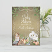Klassieke Assepoester Sprookjesboek Baby Shower Kaart (Staand voorkant)
