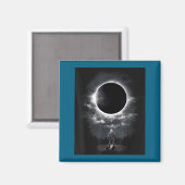 Klassieke astronaut ruimte eclips wetenschap magneet (Voorkant / Achterkant)