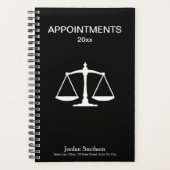 Klassieke Attorney Justice Scale Afsprakenboek Planner (Voorkant)