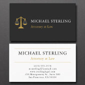 Klassieke Attorney Scales van Justitie Zwart Goud Visitekaartje
