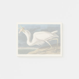 Klassieke Audubon Grote Witte Reiger Vogel Kunst Post-it® Notes