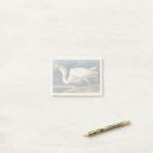 Klassieke Audubon Grote Witte Reiger Vogel Kunst Post-it® Notes (Op bureau)